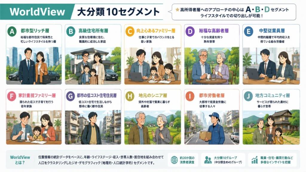 WorldView 大分類10セグメント